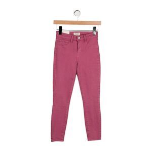 L'Agence Jeans Skinny Leg Stretch Denim Jeans Mid-High Rise Rose Pink sz 23-25